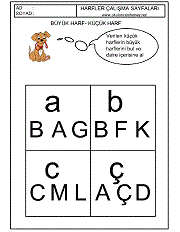 büyük küçük harf çalışmaları